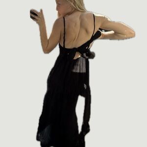Free People Black Backless Dress